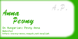 anna pevny business card